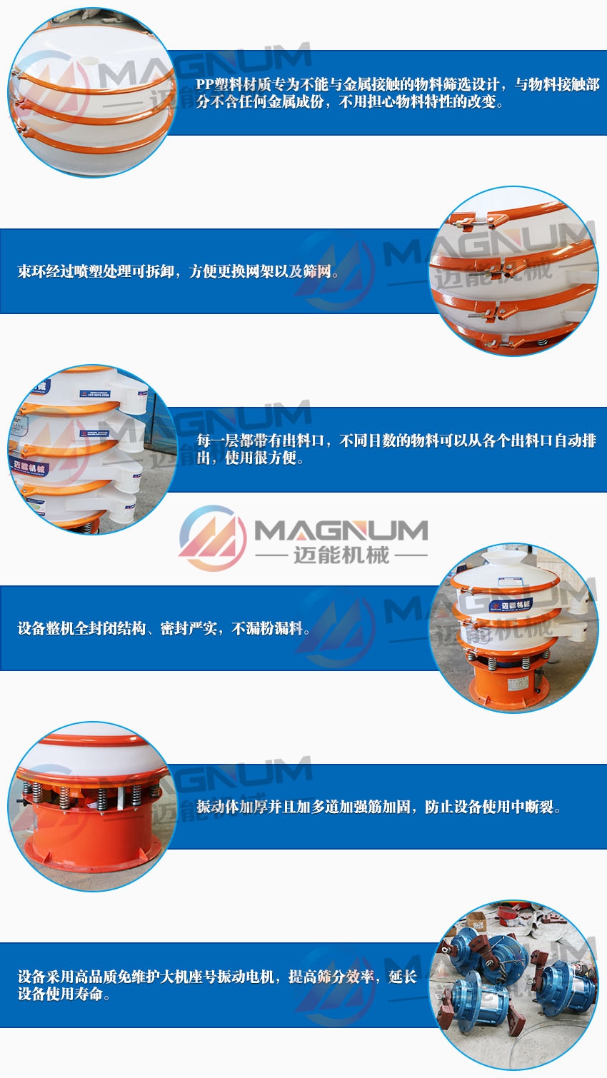 檸檬酸鈉塑料振動篩細(xì)節(jié)